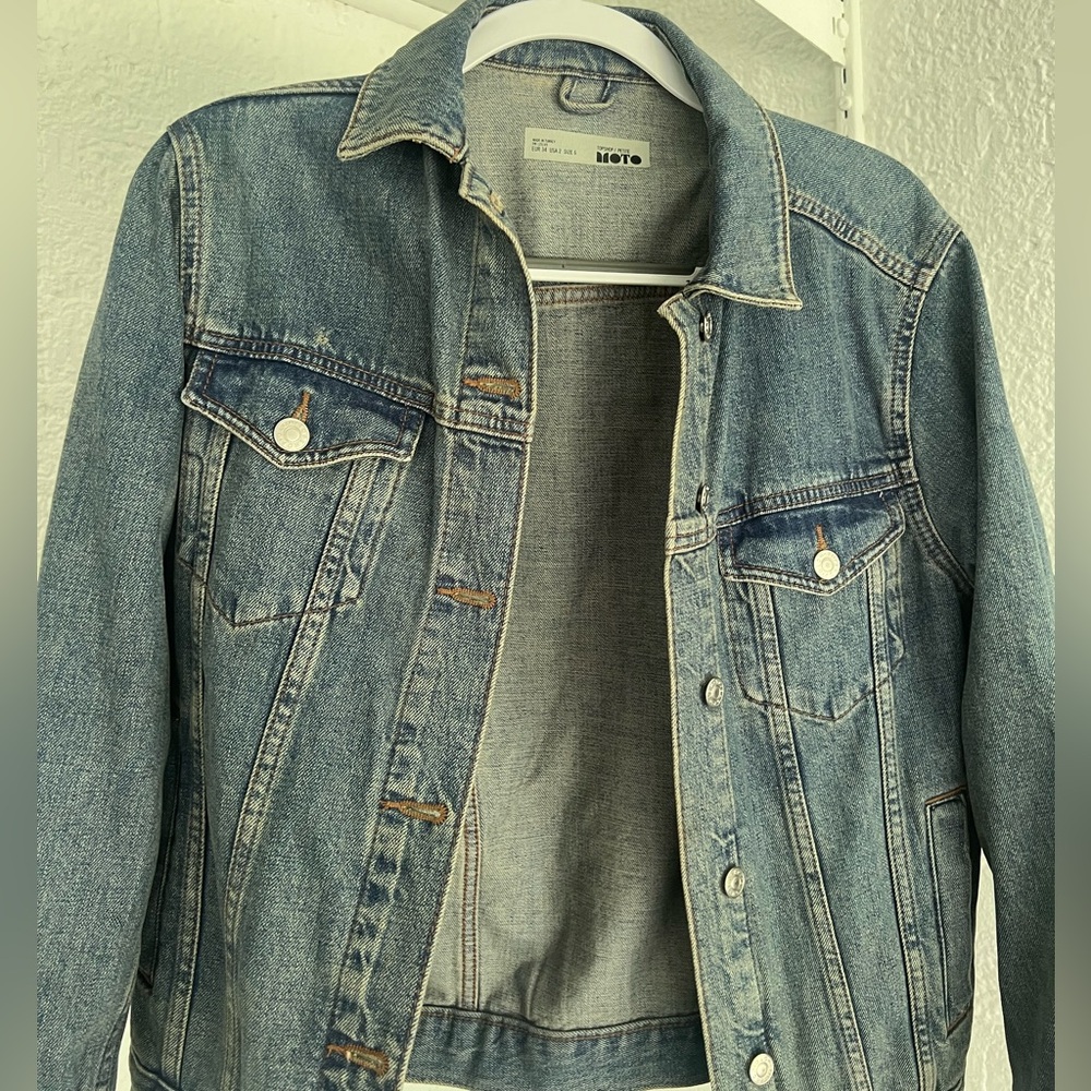 Jean Jacket with ripped Elbows